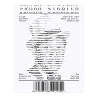 Receipt Art Frank Sinatra (Print Only)