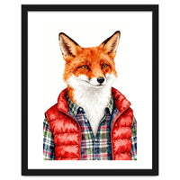Dapper Fox Portrait Puffer Wild Fashion