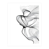 Abstract Black And White Swirls And Lines Flowing Art (Print Only) thumbnail