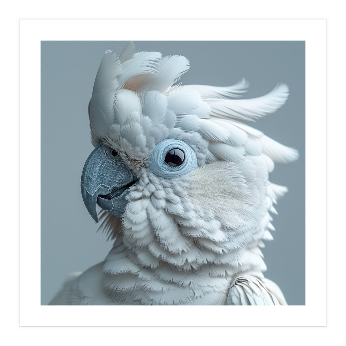 White Cockatoo Bird Portrait Close Up (Print Only)