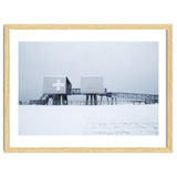 First aid house in the winter seascape thumbnail