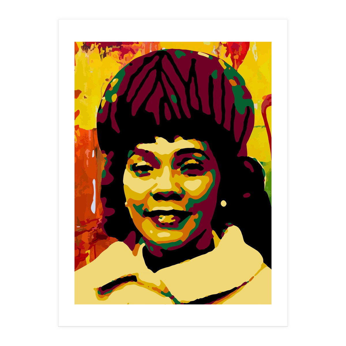 Coretta Scott King Colorful Abstract Art (Print Only)
