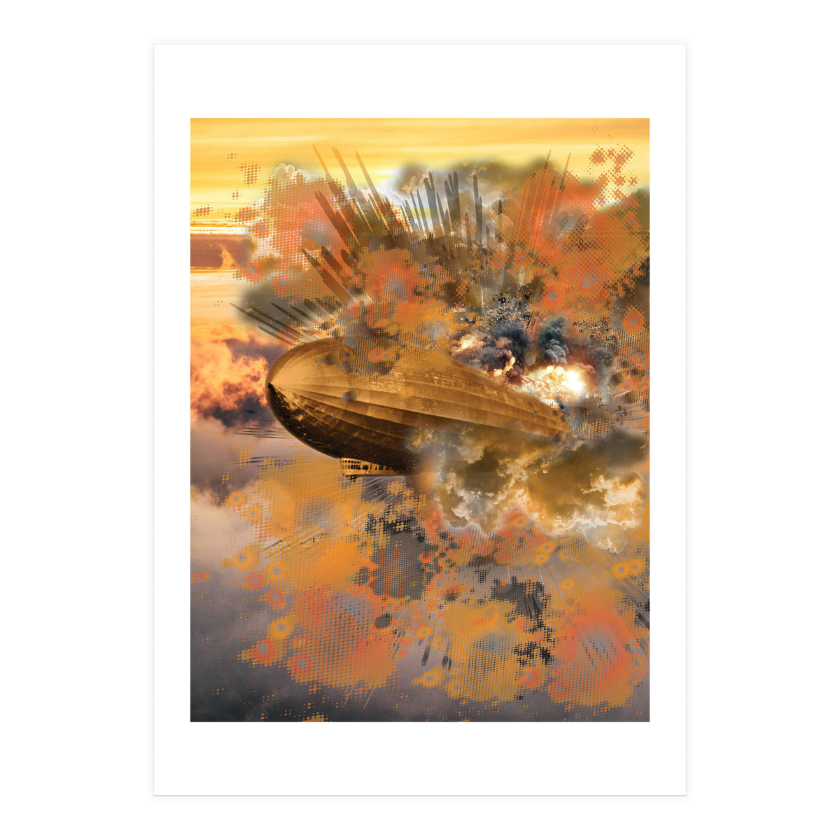 Zeppelin Balloon Explosion (Print Only)