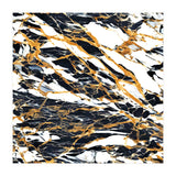 Painted Black Gold & White Marble, Luxe Exotic Eclectic Texture Pattern, Precious Stones Painting (Print Only) thumbnail