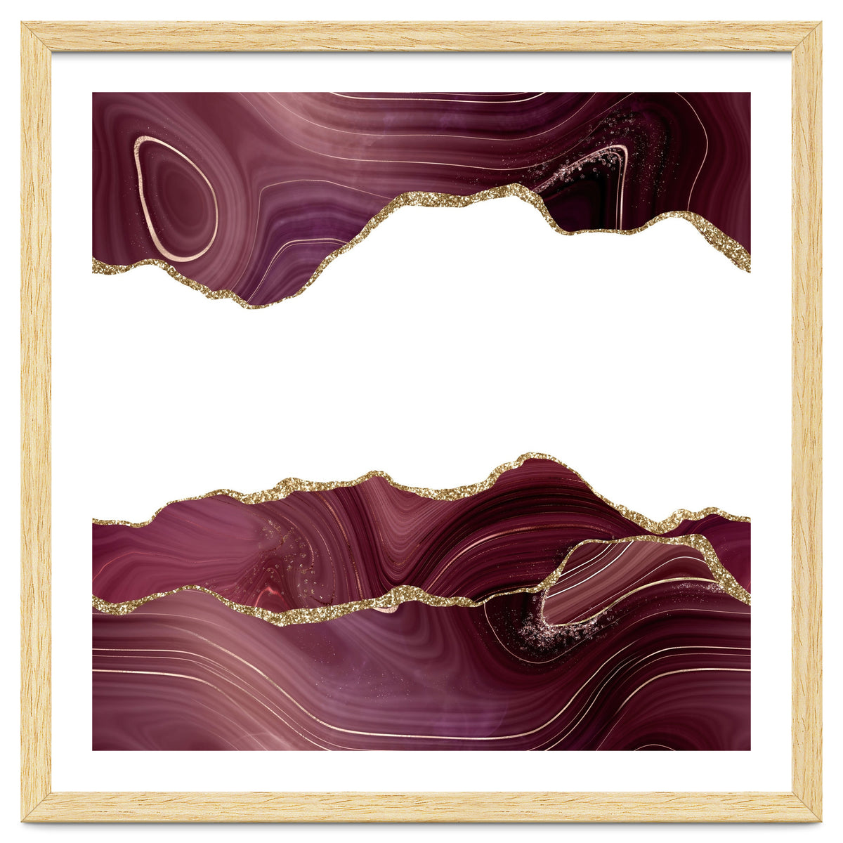 Burgundy & Gold Glitter Agate Texture 07