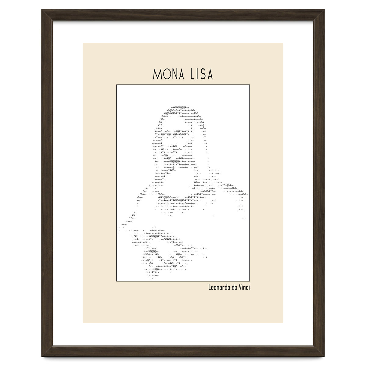 Mona Lisa – Leonardo Da Vinci Ascii Art