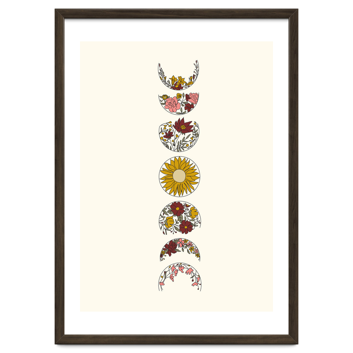 Floral Phases Of The Moon