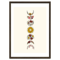 Floral Phases Of The Moon