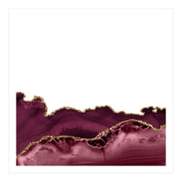 Burgundy & Gold Agate Texture 30  (Print Only)