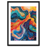 Vibrant Fluid Acrylic Pour Abstract Art