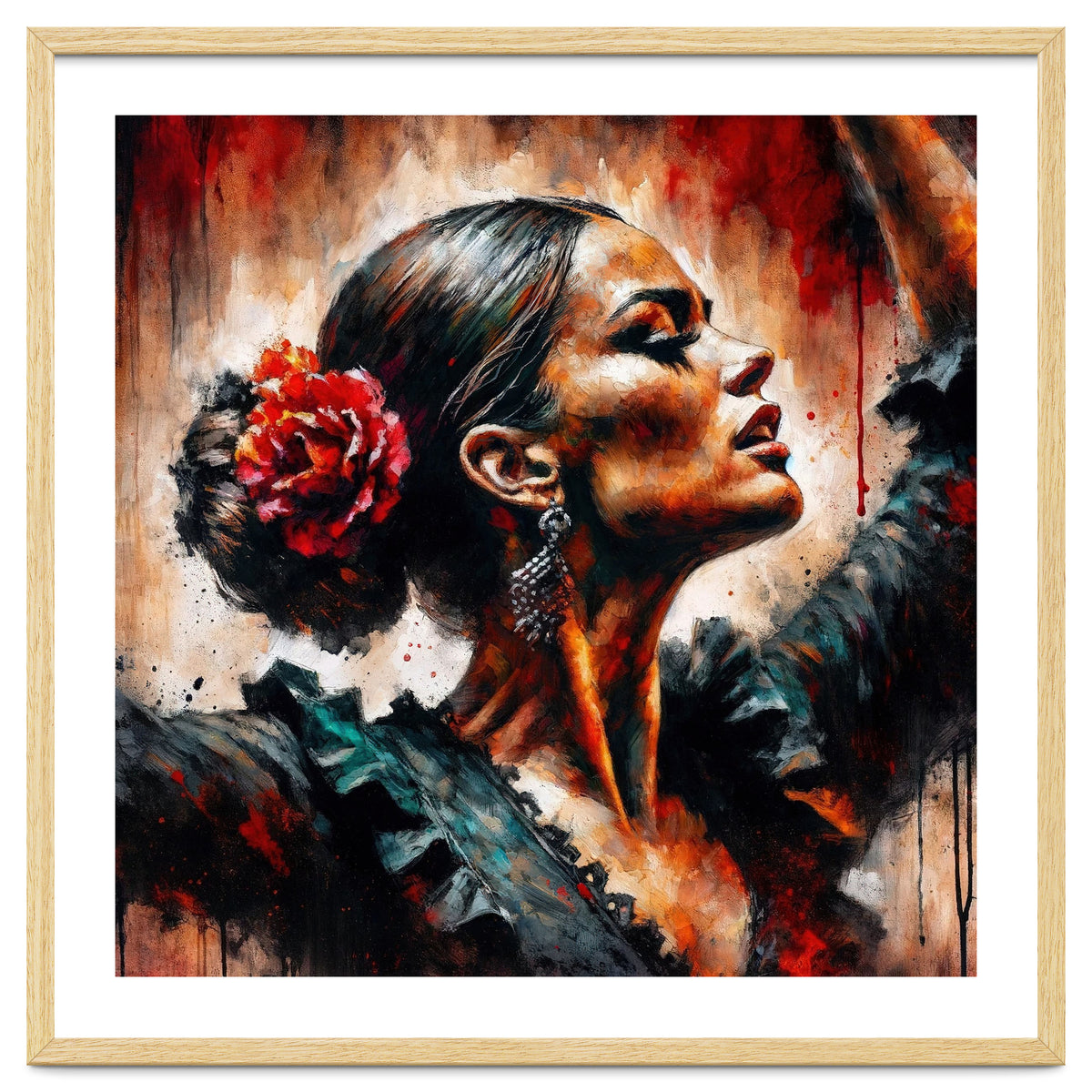 Watercolor Flamenco Dancer #5