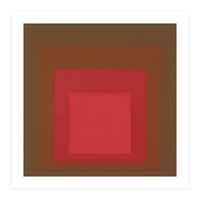 JOSEF ALBERS - HOMAGE TO THE SQUARE, RED, BROWN  (Print Only)