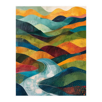 Abstract Rolling Hills Landscape (Print Only)