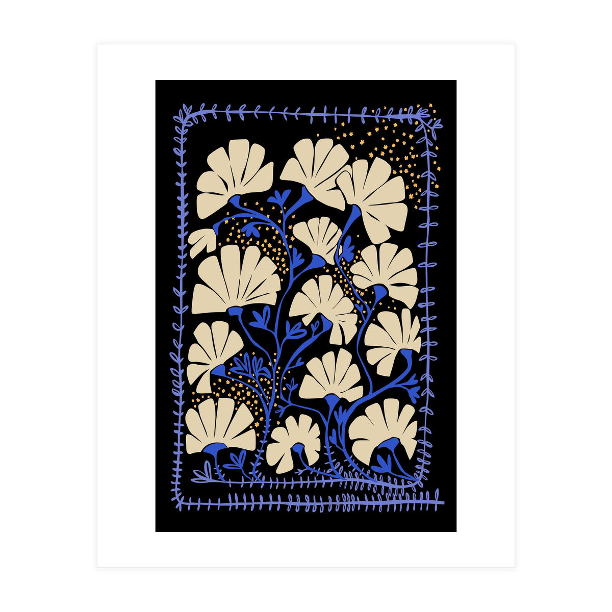 Klimts blooming  black (Print Only)