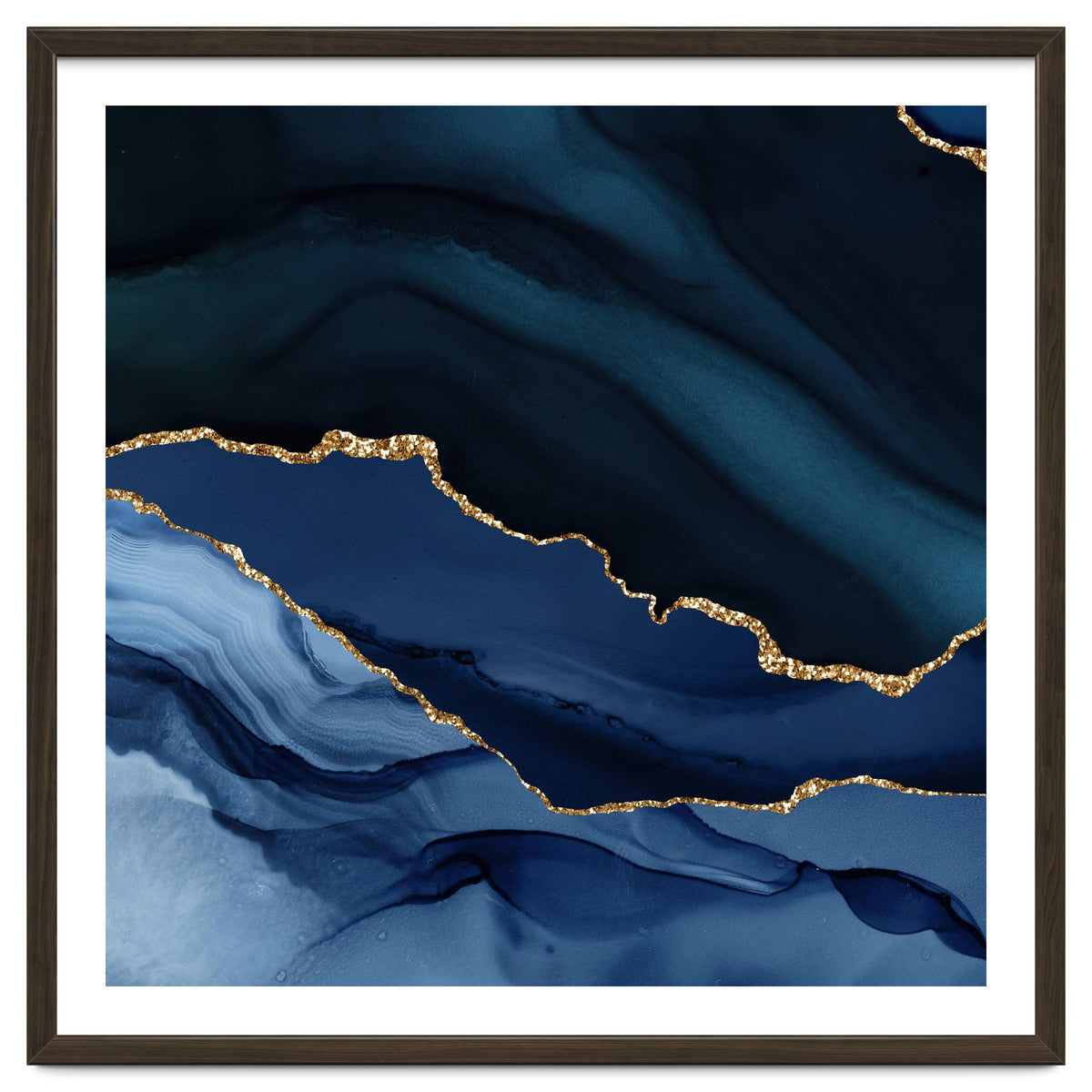 Navy & Gold Agate Texture 12