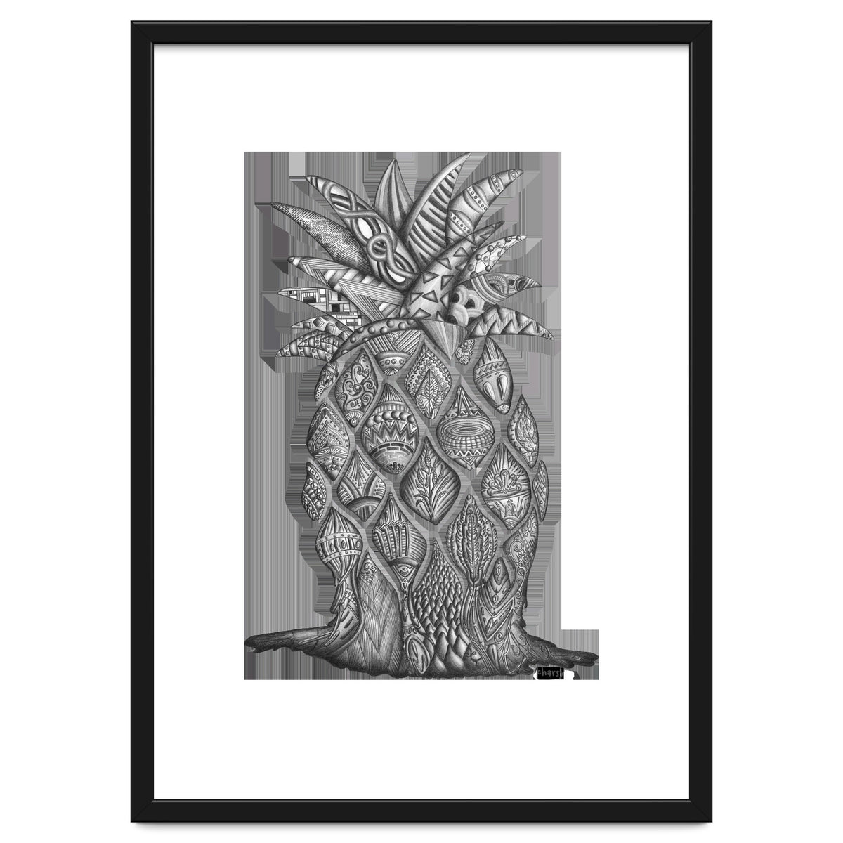 Surreal melting pineapple by Charsy