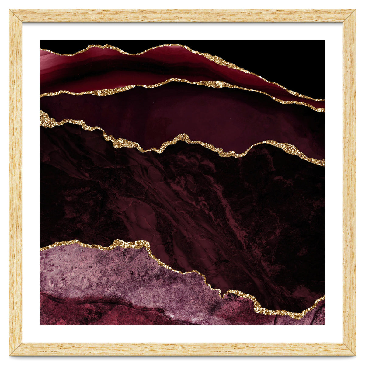 Burgundy & Gold Agate Texture 02