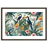 Tropical Toucans in Lush Jungle Foliage thumbnail