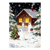 Spirited and Playful Christmas Ghost (Print Only) thumbnail
