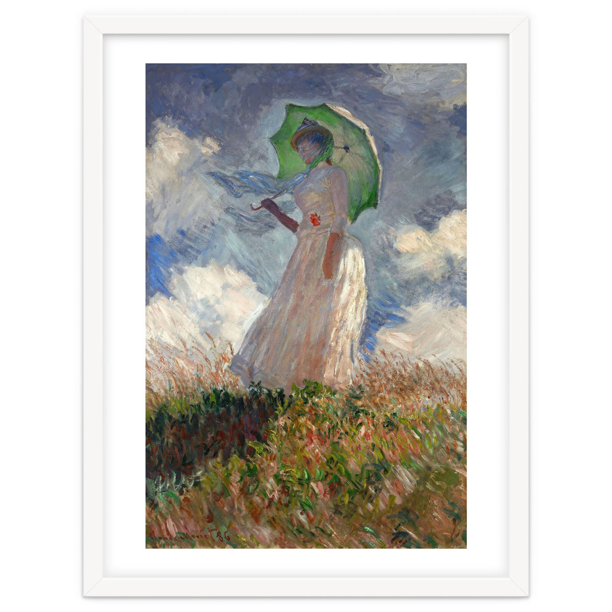 Claude Monet / 'The Woman with a Parasol', 1886, Oil on canvas, 131 × 88 cm. SUZANNE HOSCHEDE.