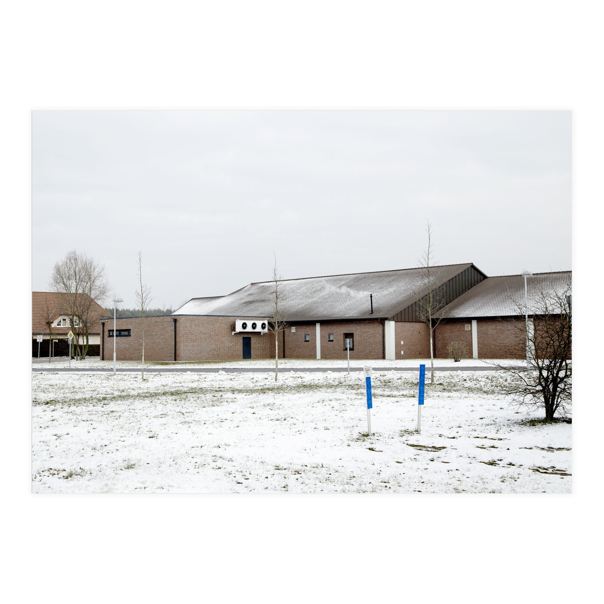 Snow covered  supermarket (Print Only)