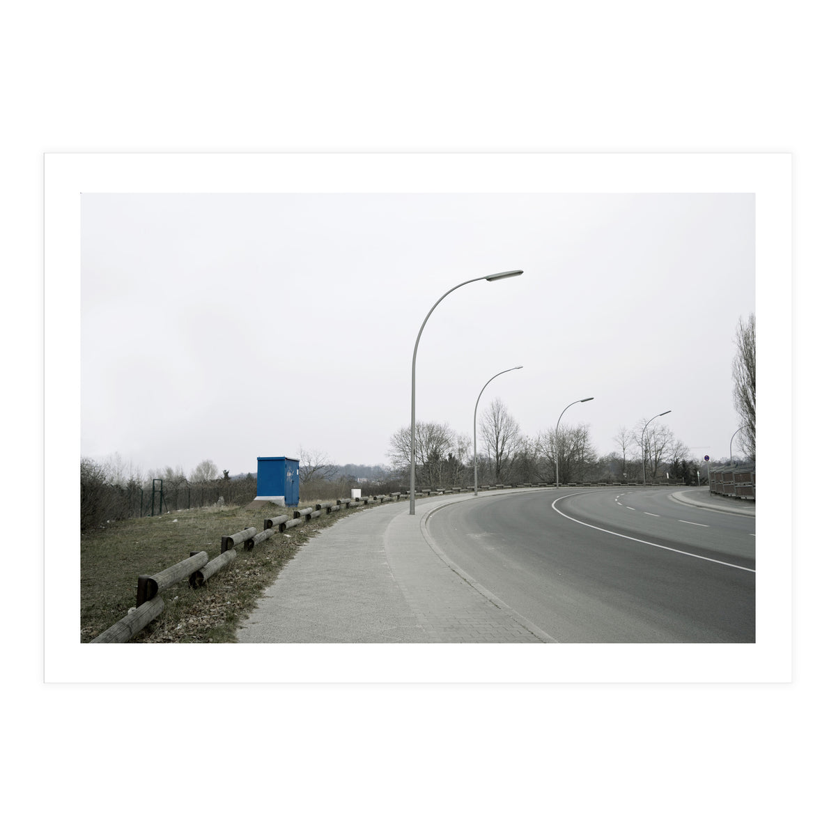Street light on the curving road (Print Only)