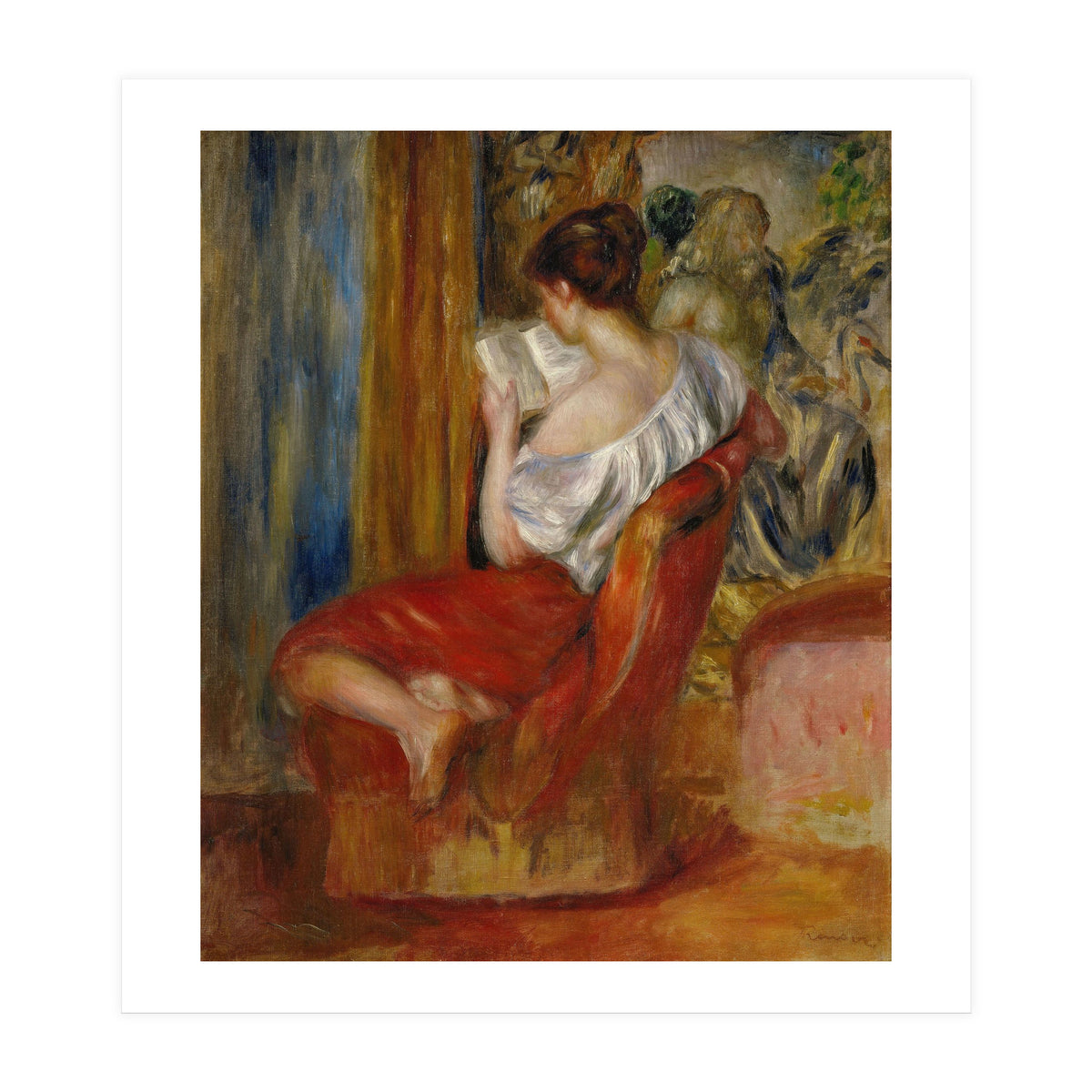 La liseuse-reading woman, around 1900. Oil on canvas, 56 x 46 cm. (Print Only)