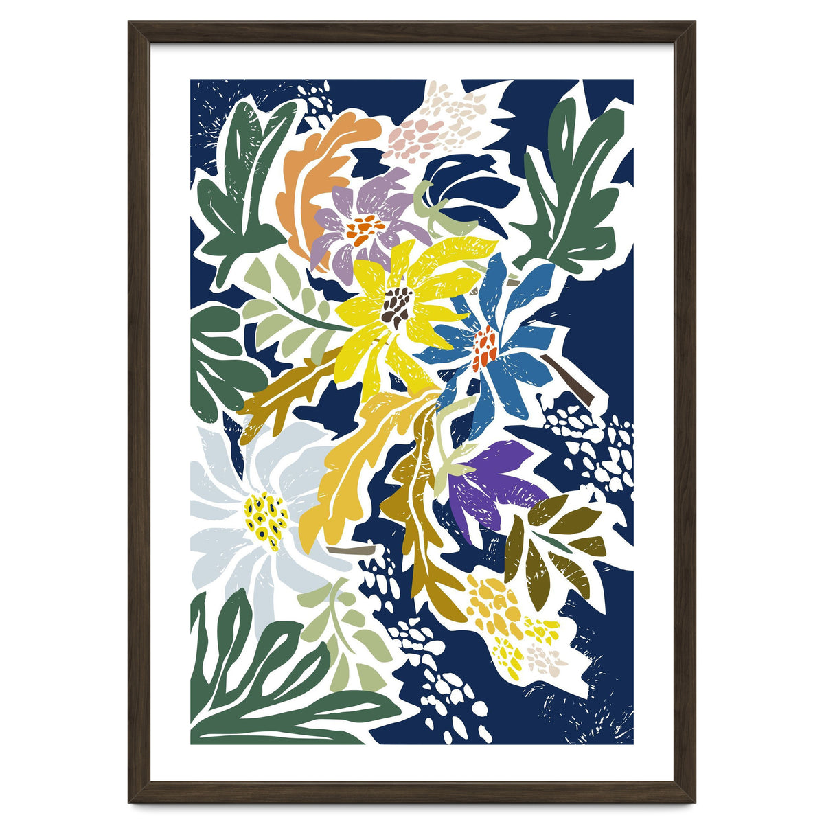 cosmopolitan flowers navy blue