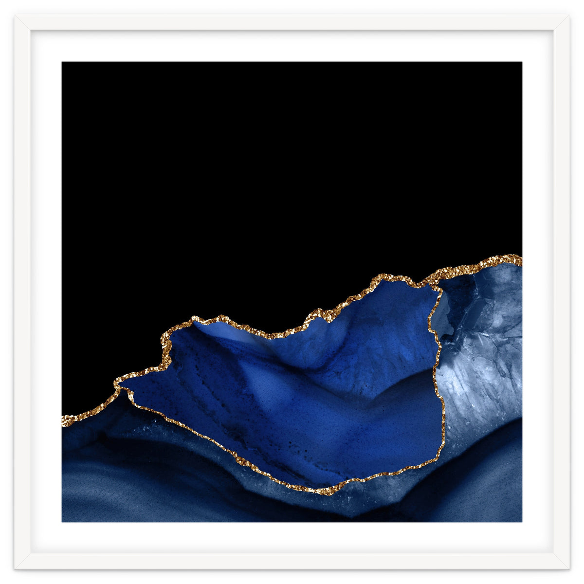 Navy & Gold Agate Texture 06