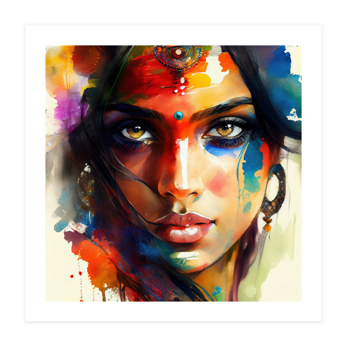 Radiant Bindi Hindu Portrait (Print Only)