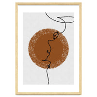 Abstract Brown and Black Lines