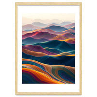 Colorful Abstract Mountain Dunes Art Print