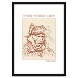 Self Portrait With Bandaged Ear And Pipe – Vincent Van Gogh thumbnail