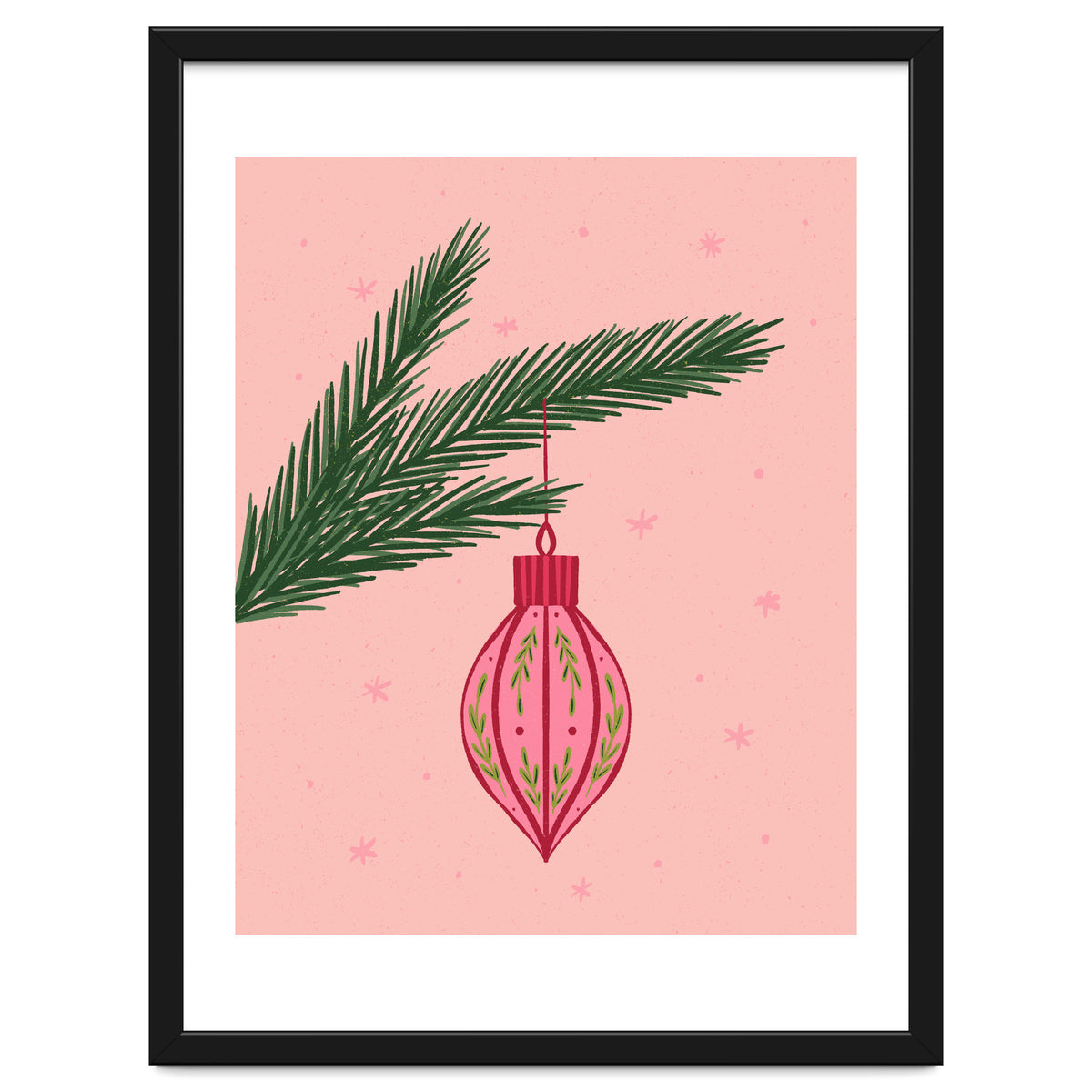 Christmas Globe with tree branch