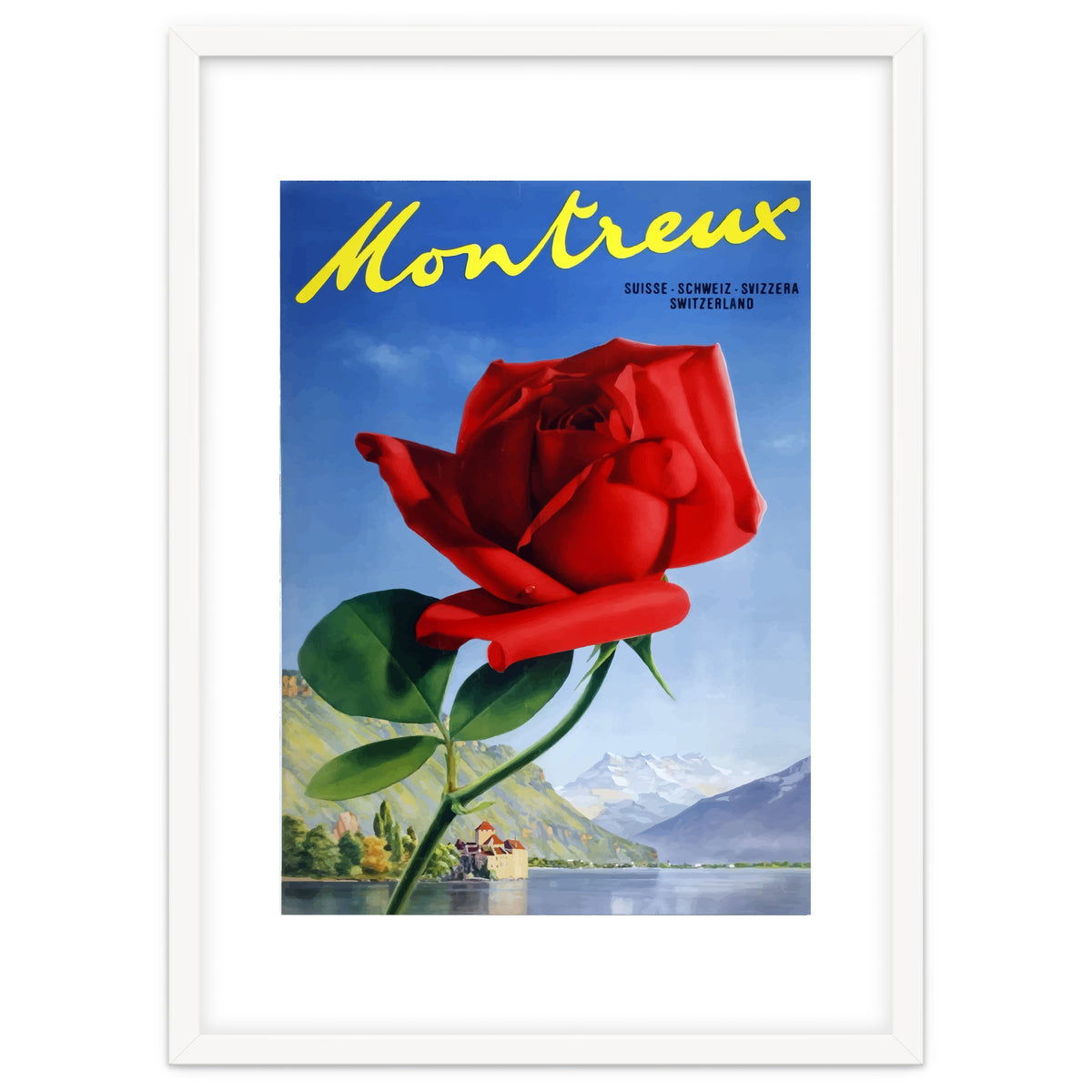 Red Rose on Montreux, Switzerland