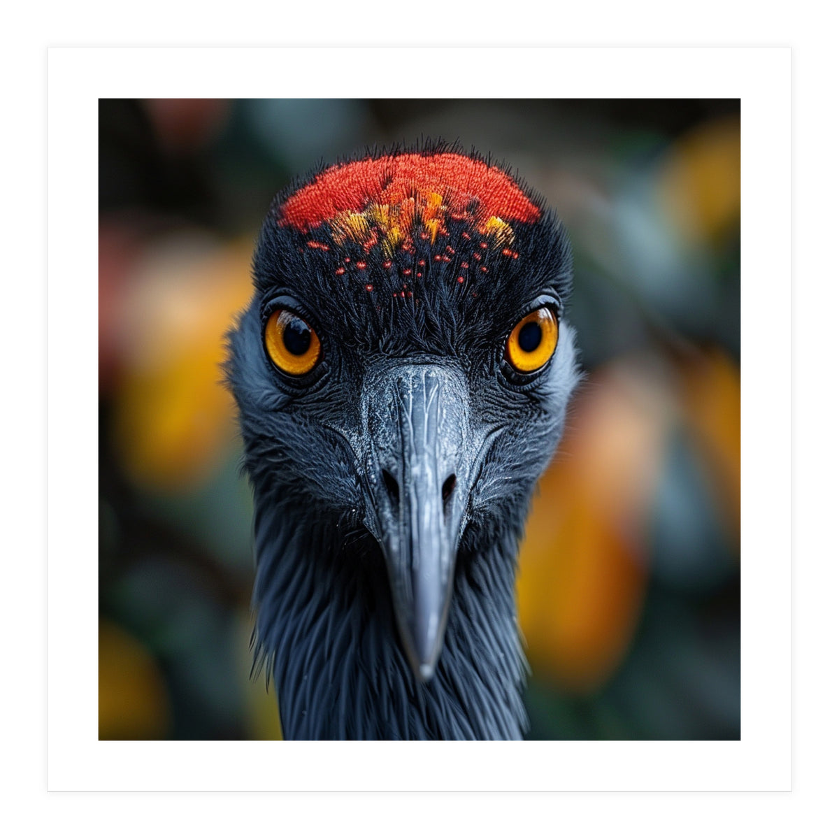 Close Up Of A Strikingly Beautiful Bird Face (Print Only)