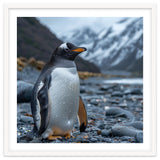 Gentoo Penguin Standing On A Rocky Shore thumbnail