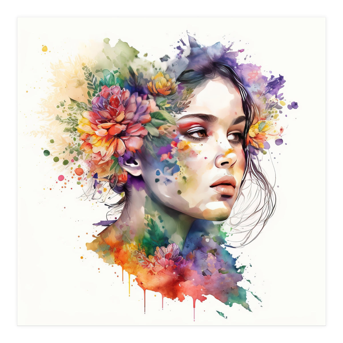 Ethereal Bloom Portrait (Print Only)