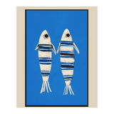 Minimal Fish On Blue (Print Only) thumbnail
