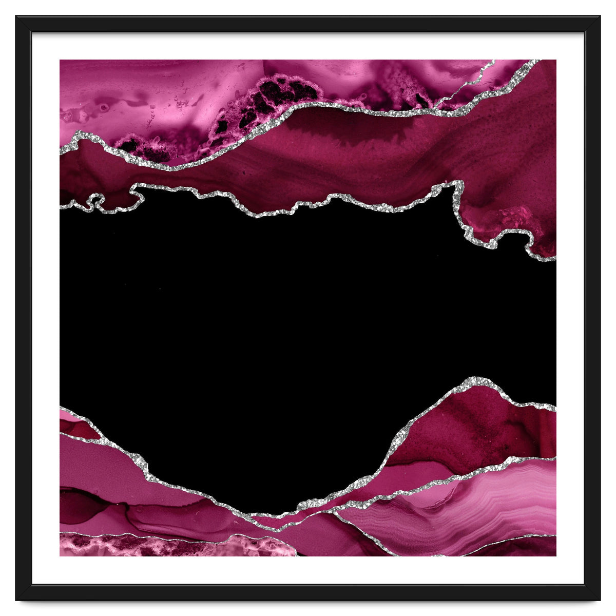 Burgundy & Silver Agate Texture 04