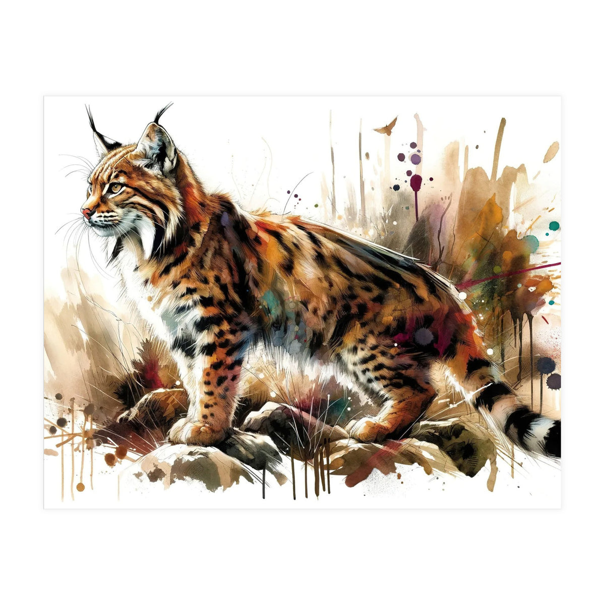 Lynx In The Wilderness (Print Only)