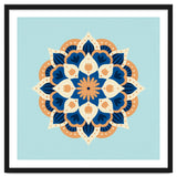 Mandala flower - orange and blue thumbnail