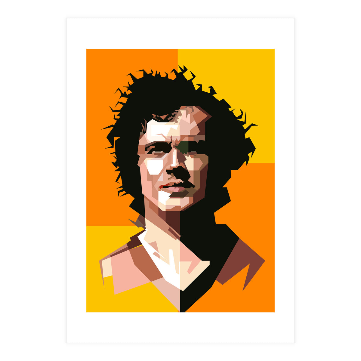 Retro Franz Beckenbauer Football  (Print Only)