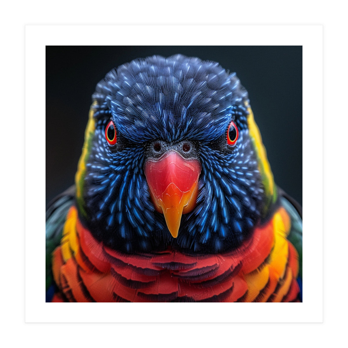 Close Up Of A Colorful Rainbow Lorikeet Bird (Print Only)
