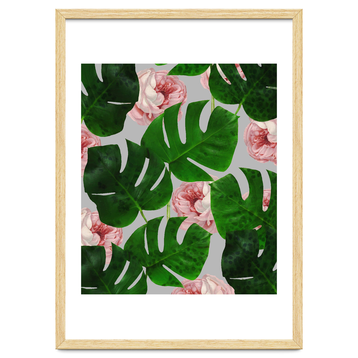 Monstera & Rose Pattern