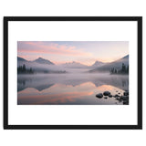Misty Morning Reflection: Serene Alpine Lake thumbnail