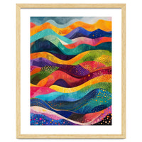 Abstract Rainbow Rolling Hills Landscape