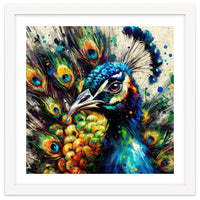 Vibrant Peacock Portrait