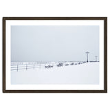 Benches along the pier on snow beach thumbnail