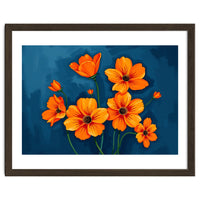 Orange Blue Flower